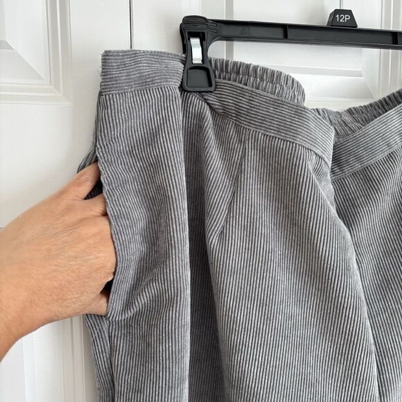 ALFRED DUNNER WOMEN'S PANTS CORDUROY GREY SIZE 20W PULLON ELASTIC WAIST POCKETS - Picture 5 of 5